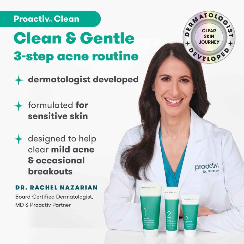 3-Step Acne Clearing Skincare Routine with Mineral Cleanser and Azelaic Acid