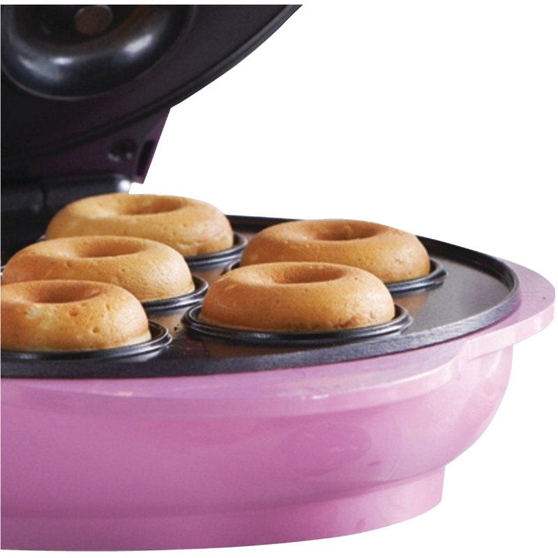 Mini Donut Maker Machine - 1000W Non-Stick Electric Donut Baker, Pink