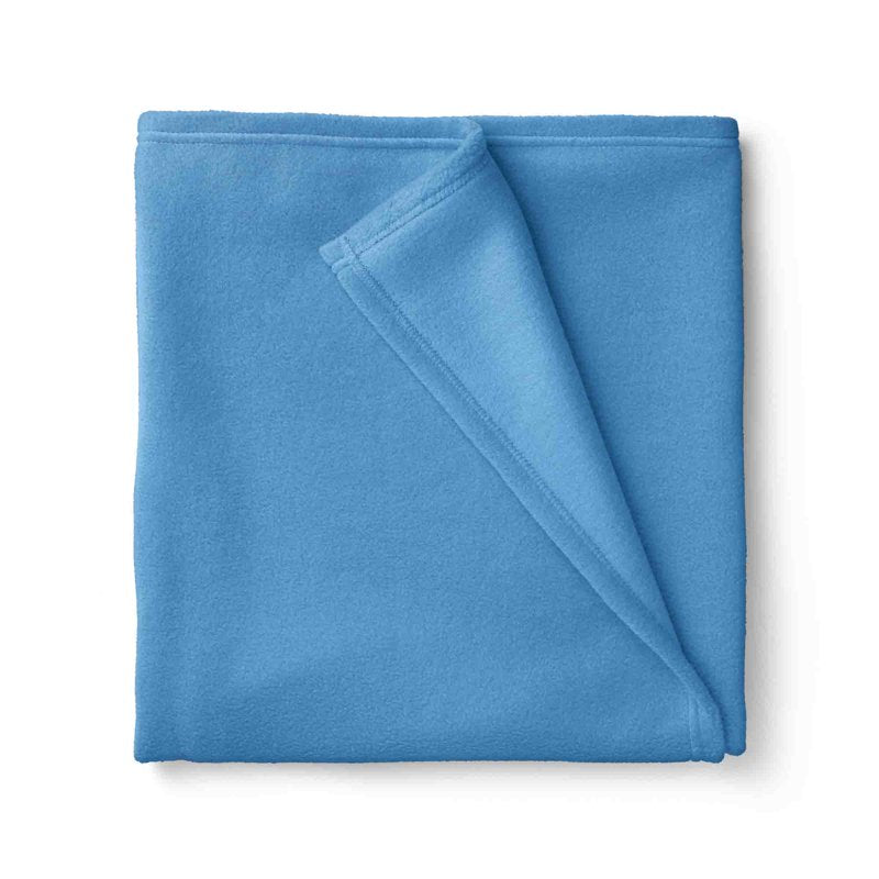 2 Pack Medium Blue Fleece Fabric 1.5 Yards Anti-Pill Plush Material for Sewing
