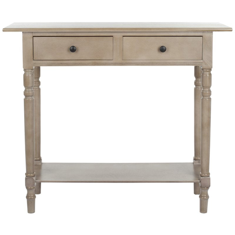 Contemporary 2 Drawer Console with Shelf - Multiple Colors