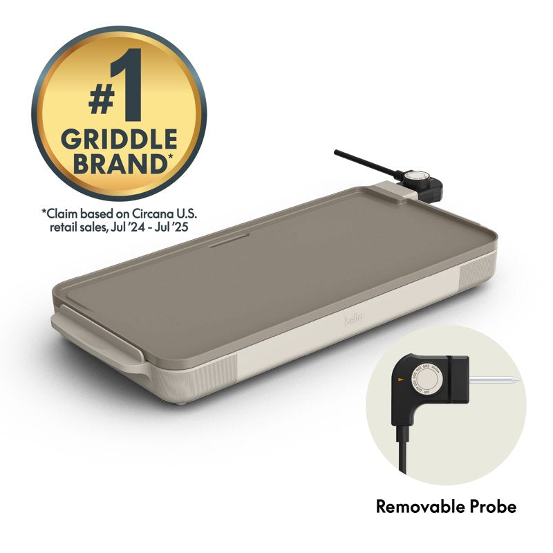 10" x 20" Electric Griddle with Ceramic Nonstick Coating - Oatmilk