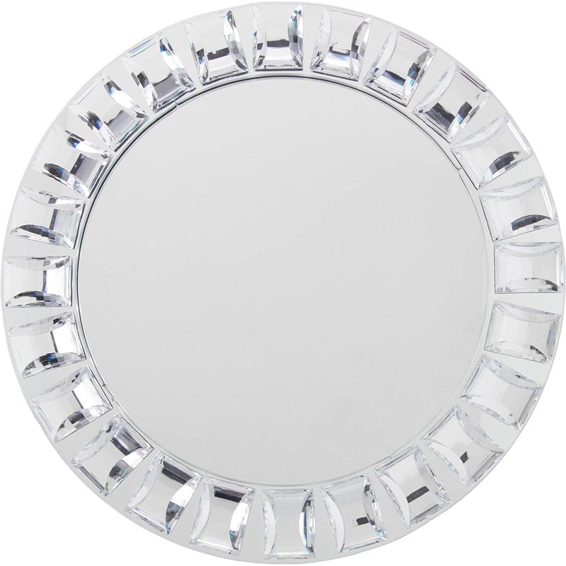 Round Glass Charger - Elegant Etching Personalized Gift