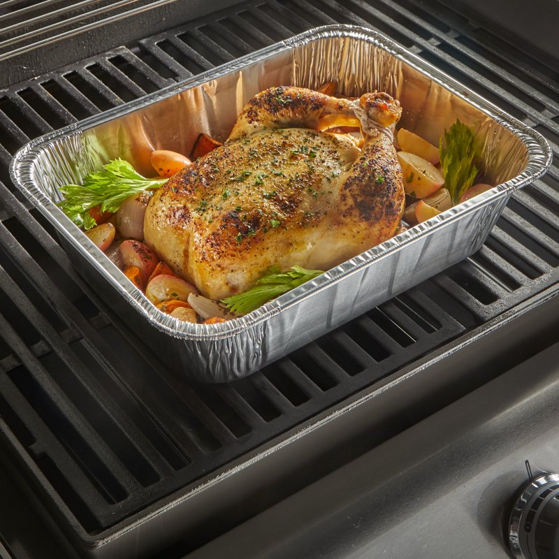 Heavy Duty Extra Deep Disposable Utility Pans - 3 Pack, 13.25 x 9.63 x 3.5 in.