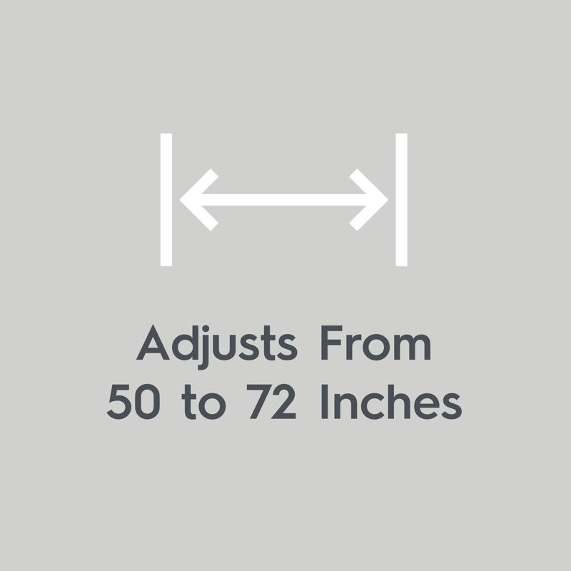 Curved Shower Curtain Rod 50-72 Inch Adjustable Tension Wall Mount Black