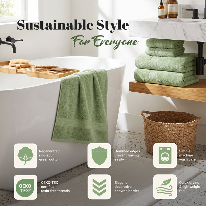 White 12-Piece Eco-Friendly Cotton Washcloth Set - Reusable & Absorbent - Superior