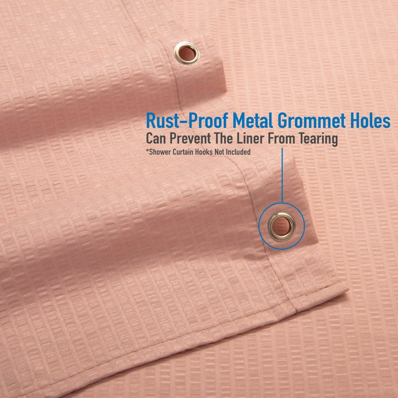 Bath Bliss Microfiber Soft Touch Shower Curtain Liner - Blush