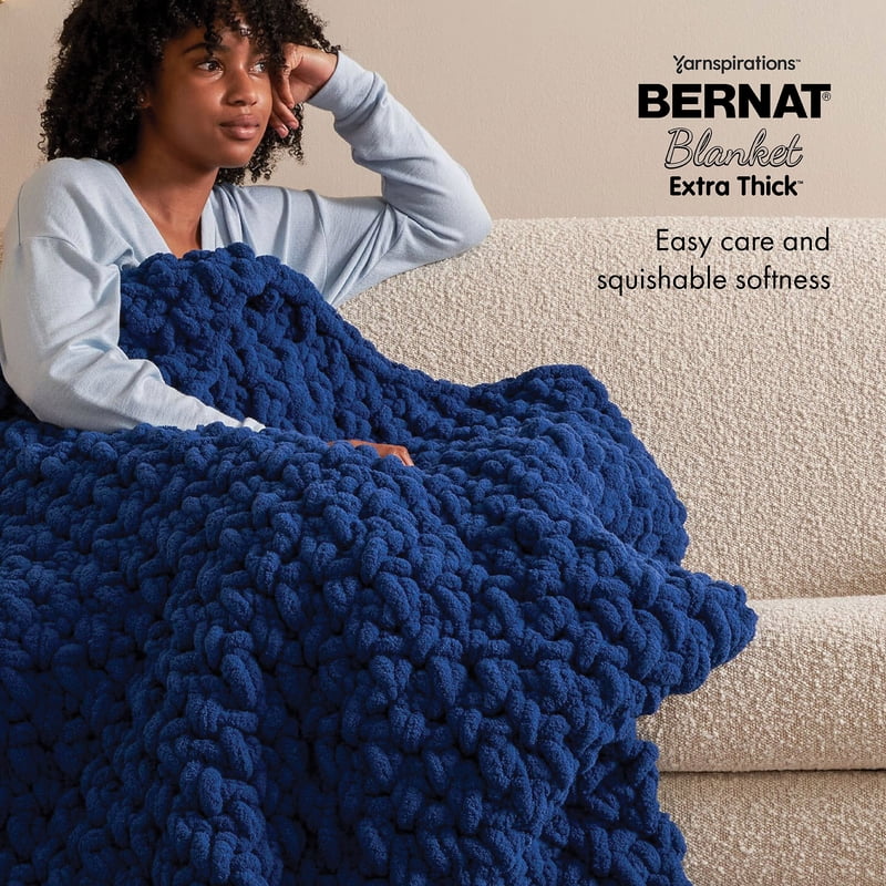 Bernat Blanket Extra Thick Jumbo Polyester Yarn - Citronella 21.2oz/600g
