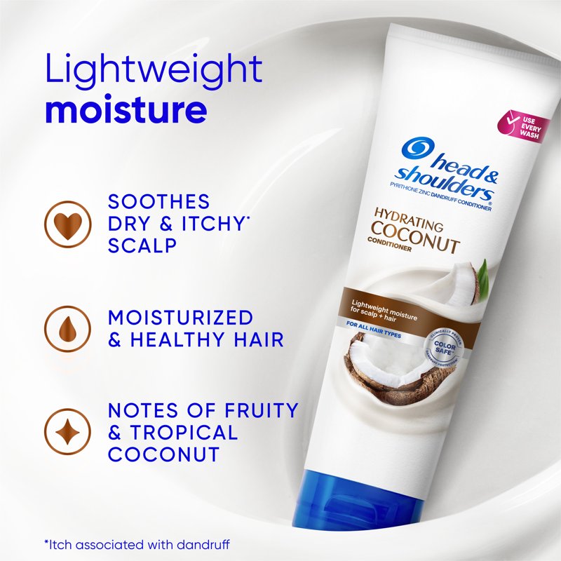 Coconut Dandruff Conditioner for Hydration & Flake Control - 10.9 fl oz