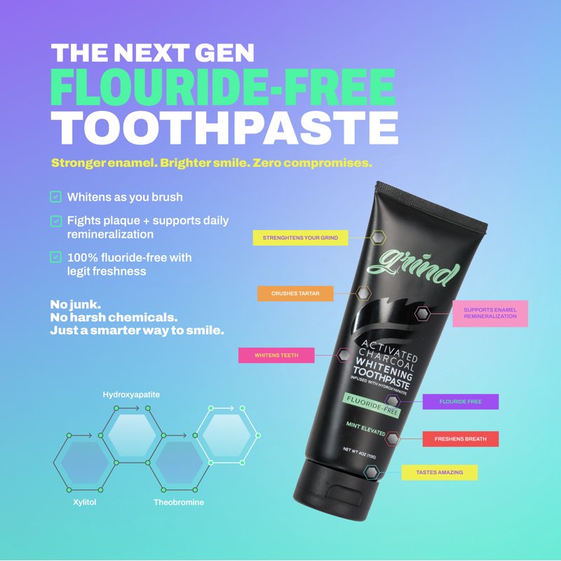 Hydroxyapatite Whitening Toothpaste with Activated Charcoal - 4oz
