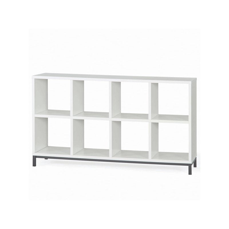 8-Cube Organizer Bookcase with Metal Base - Multiple Colors