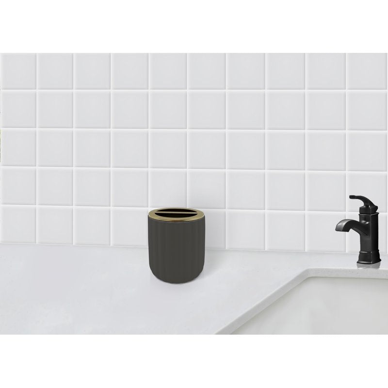 Beautiful by Drew Barrymore Toothbrush Holder - Dark Gray Ceramic