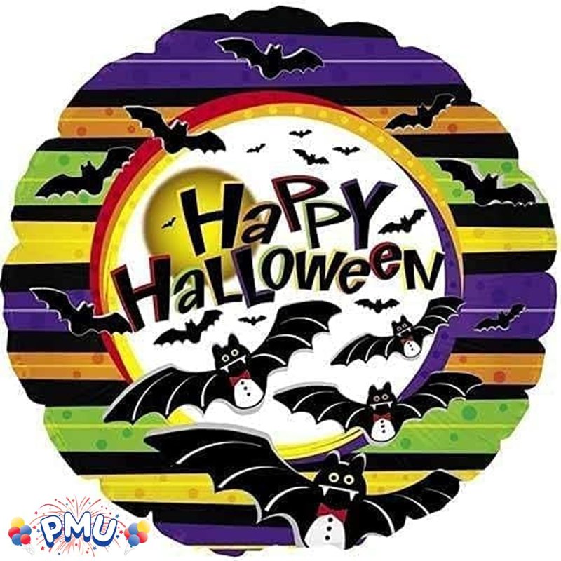 Halloween Balloon Bouquet - 5 Assorted 18in Mylar Balloons with Variation: Drink 10/pkg