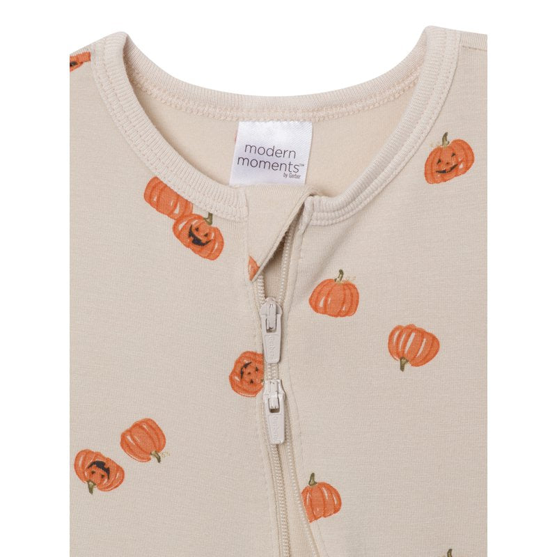 Oatmilk Pumpkins Baby Sleep and Play Footed Pajama - 0-3 Months Variation