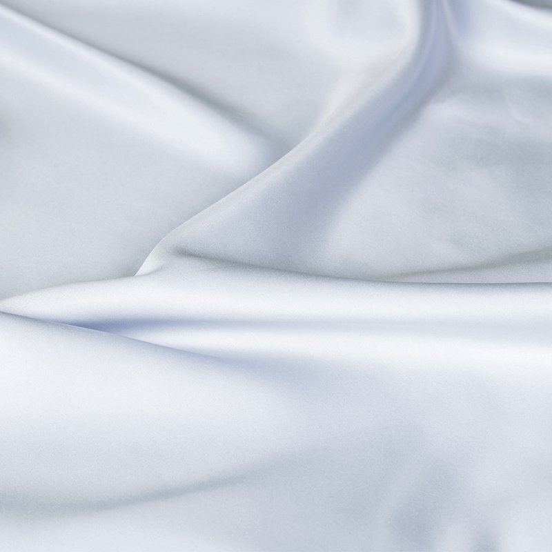 Satin Ruffled Edge Pillow Shams Set - Standard Size, Silver, 4 Pieces