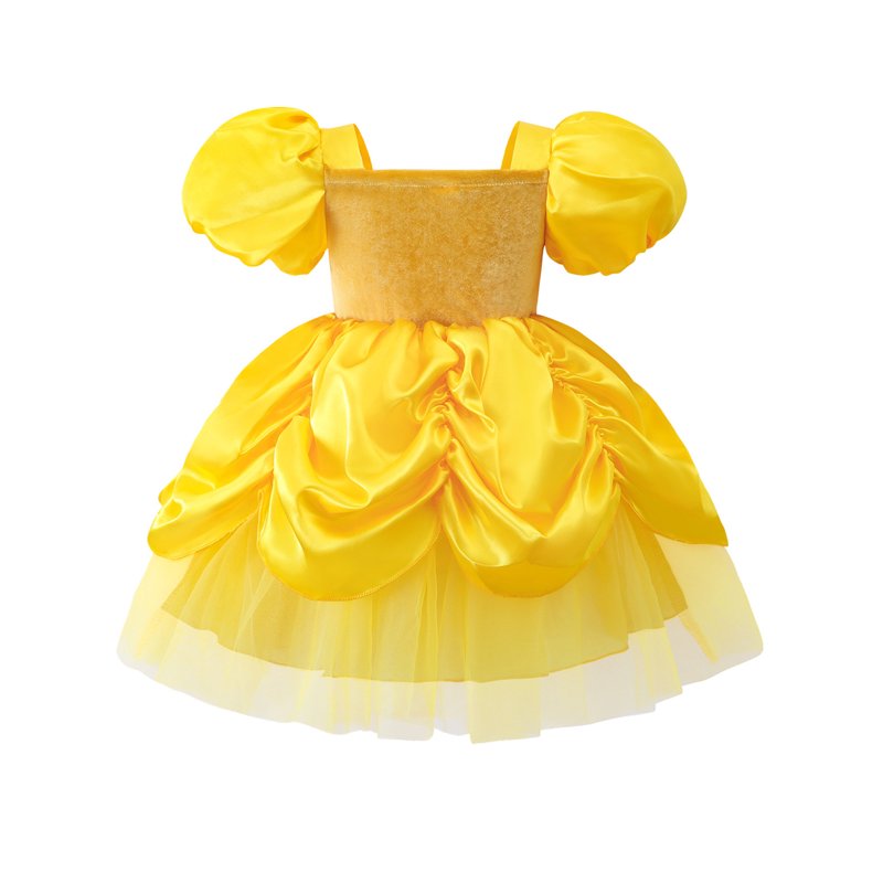 Infant Baby Girl Princess Dress Toddler Yellow Ball Gown for Birthday Halloween Christmas - Variation of THIS listing