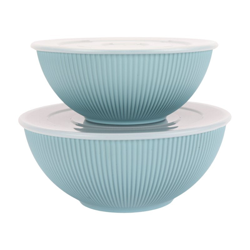 Eco-Friendly 4-Piece Serve Bowl Set - 2 Pack, Blue