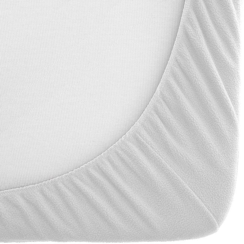 Bare Home Fleece Fitted Sheet - 5 Pack Twin XL Split King White Plush Polar Fleece