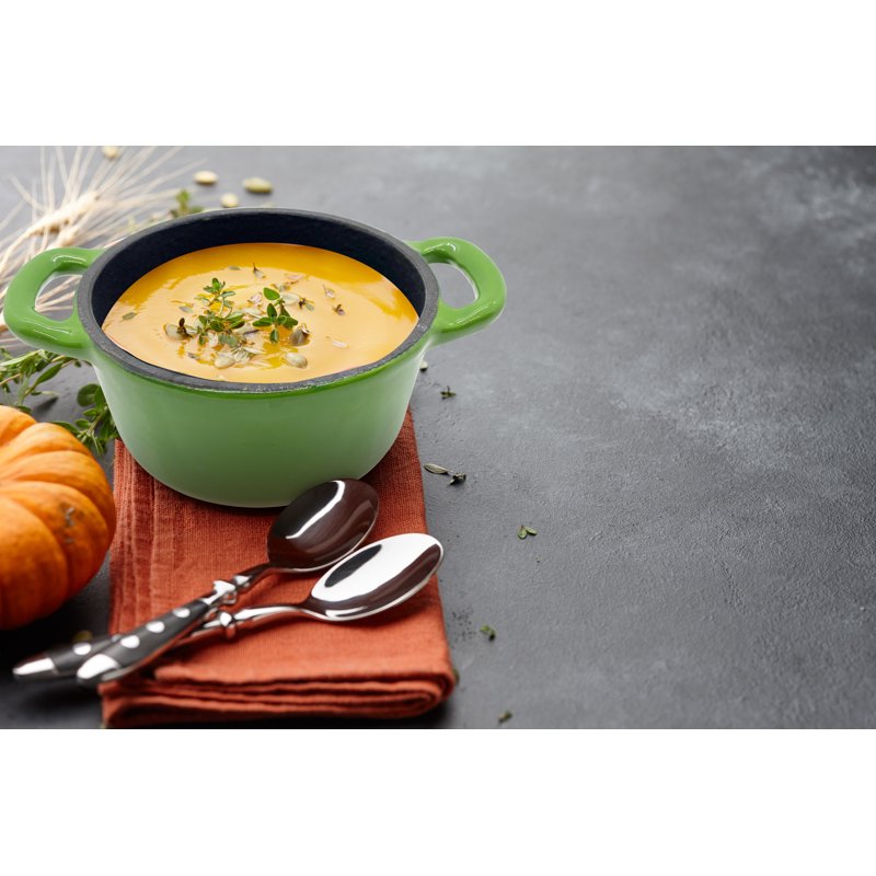 Mini Cast Iron Cocotte with Lid - 5.5-Inch, 3 Colors