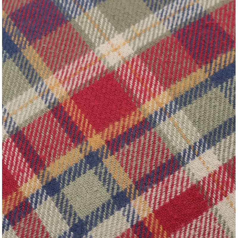 20x20 Inch Beige Tartan Plaid Decorative Throw Pillow - Cozy Rustic Accent