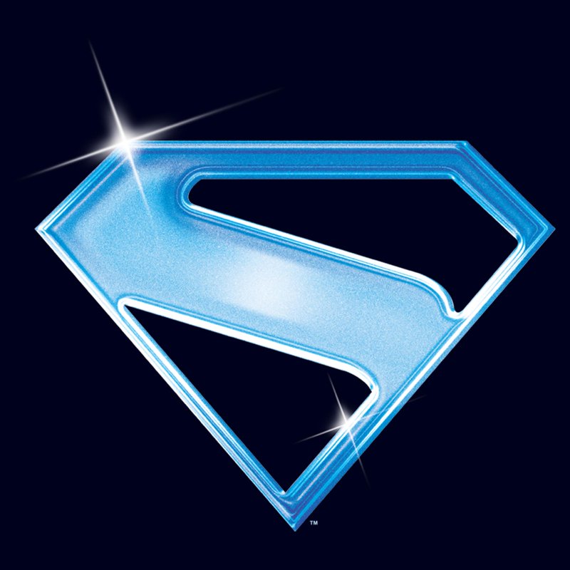 Navy Blue Superman Bright Shield Logo T-Shirt for Men - Reflection Variant
