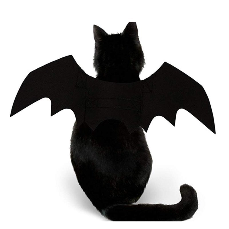 Adjustable Bat Pet Collar for Cats & Small Dogs Halloween Costume Accessory