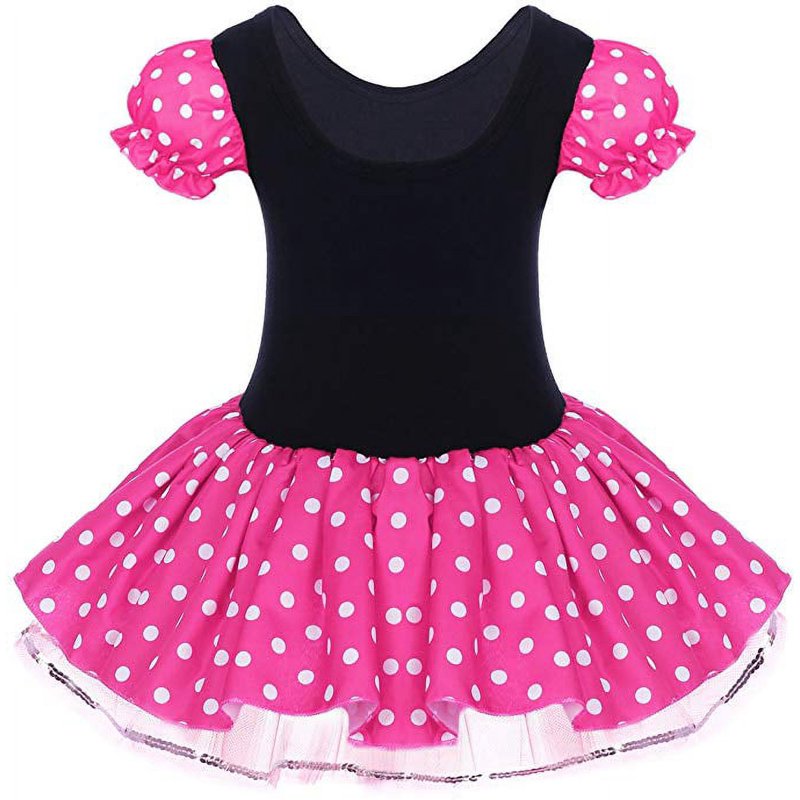 Rose Toddler Girls Polka Dot Tutu Dress with Mouse Ears Headband - 18-24 Months