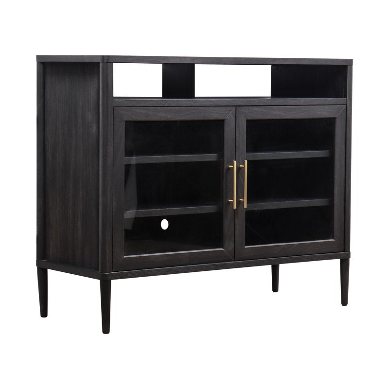 Oaklee Buffet Cabinet with Glass Doors - Black Finish