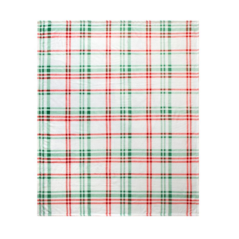 Holiday Time Christmas Plaid Plush Throw - 50x60 Inches, Multi-Colored, All Ages, Variation of THIS listing
