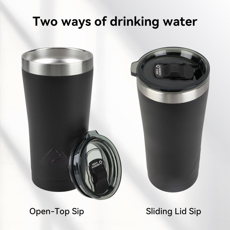 22 oz Vacuum-Insulated Stainless Steel Tumbler - Black