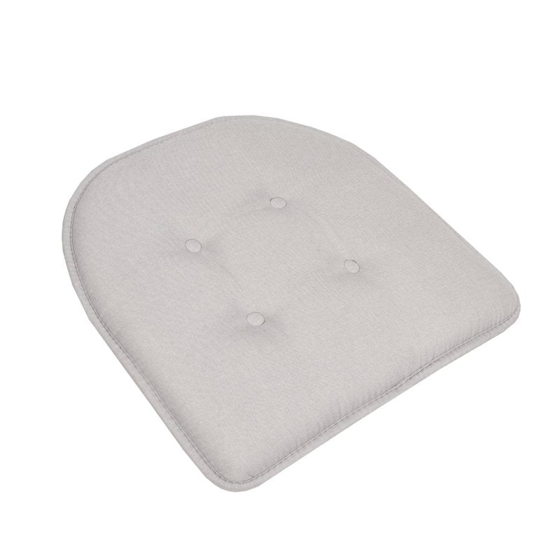 U-Shaped Memory Foam Chair Pads - Non-Slip - Light Gray, 2 Pack