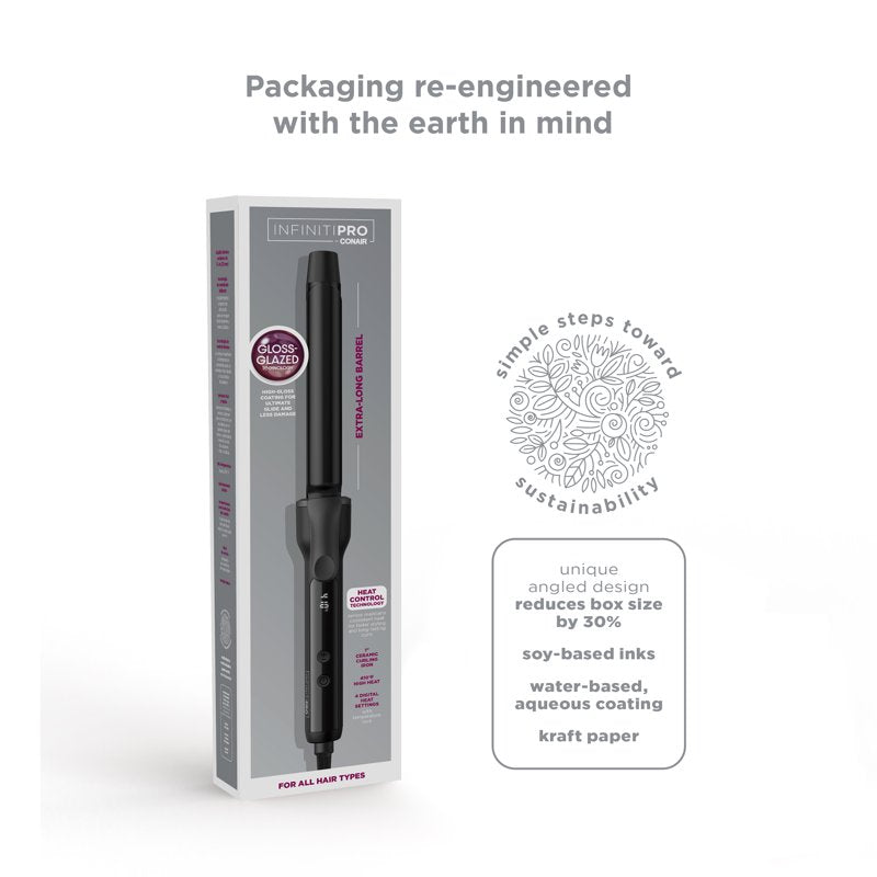 Ceramic Digital Curling Iron for Beautiful Curls - Multiple Sizes