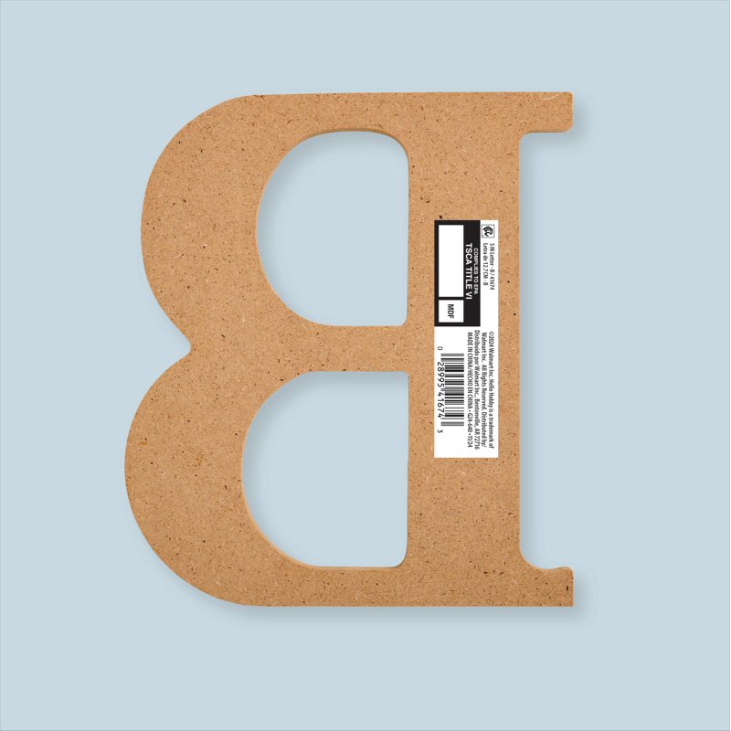 Unfinished Wood MDF Letter B - 5 Inch Craft Sign & Home Decor