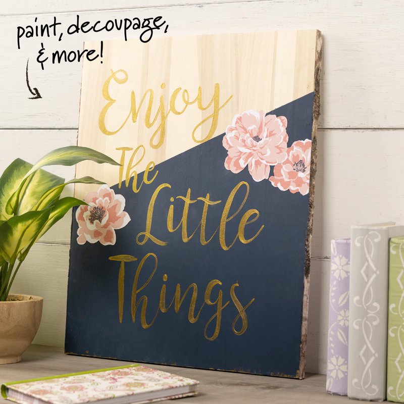 (2 Pack) Rustic Wood Planks 16x18 Inches - Pine Wood Surface for Crafts & Decor - Unfinished Natural Finish - Plaid
