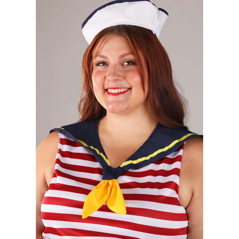 Plus Size Sailor Costume 1X for Women - Nautical Pin Up Outfit