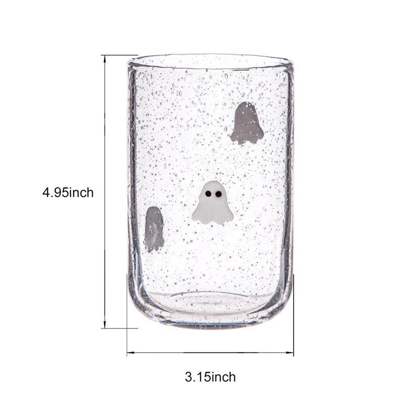 Bubble Textured Ghost Drinking Glass Set - 2 Pack