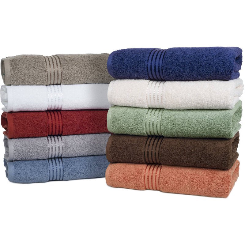 Green 6-Piece Cotton Towel Set - Spa Luxury Bath Towels, Hand Towels & Washcloths