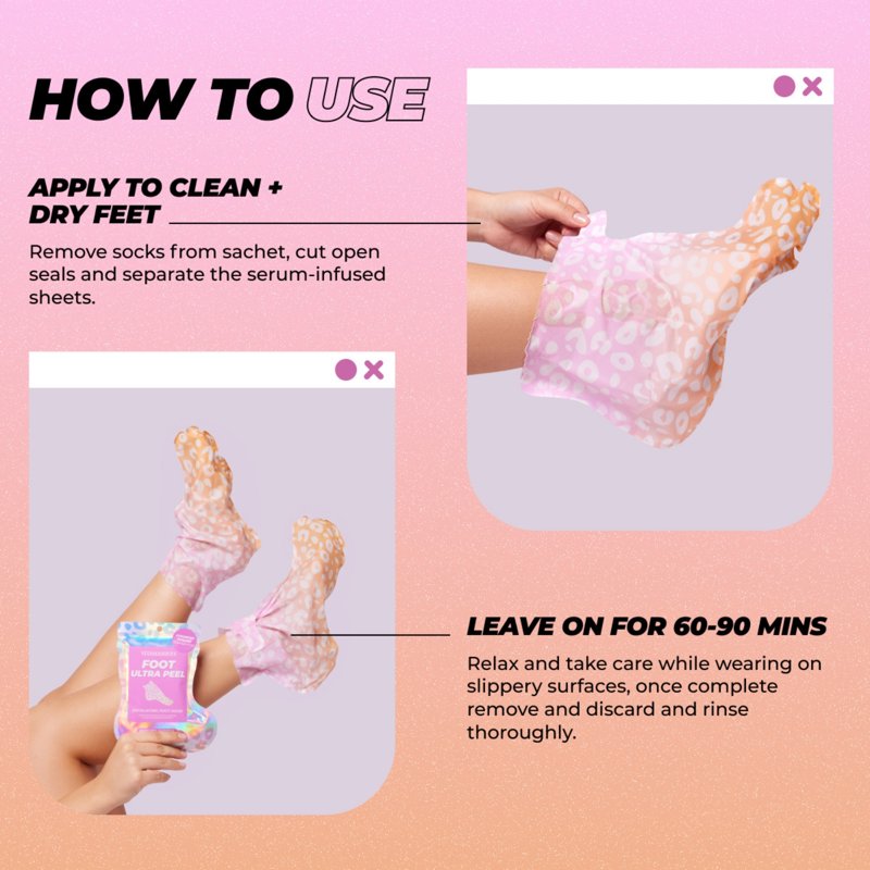 Exfoliating Foot Mask with Coconut & Pineapple Extract - 1 Pair