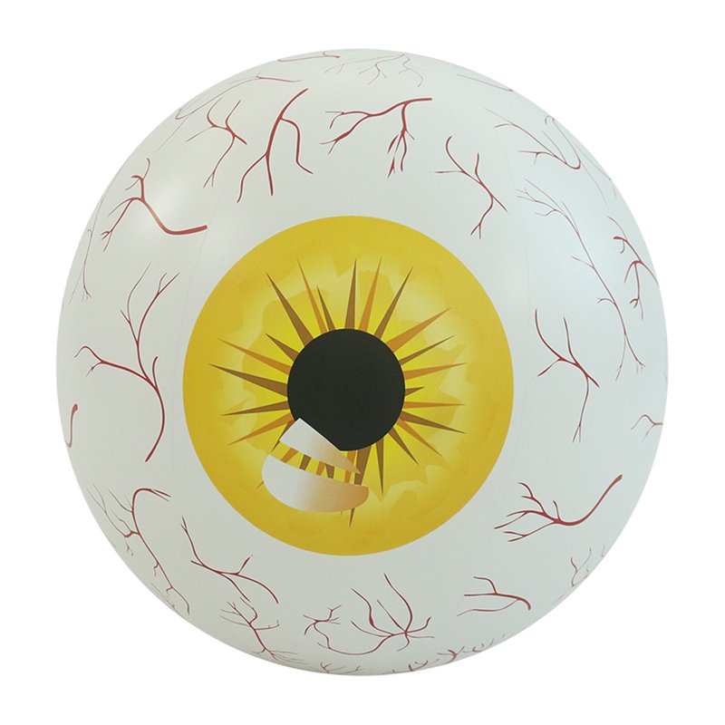 Yellow Halloween Inflatable Eyes Set - 23.6 Inch LED Glowing Yard Decor