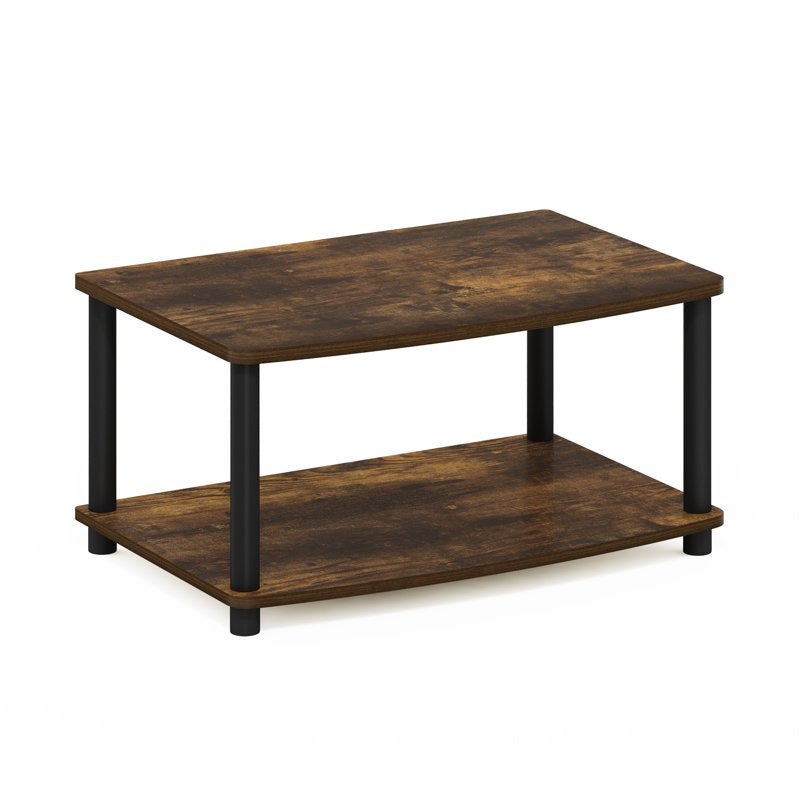 2-Tier Elevated TV Stand - No Tools Assembly, Open Display Rack