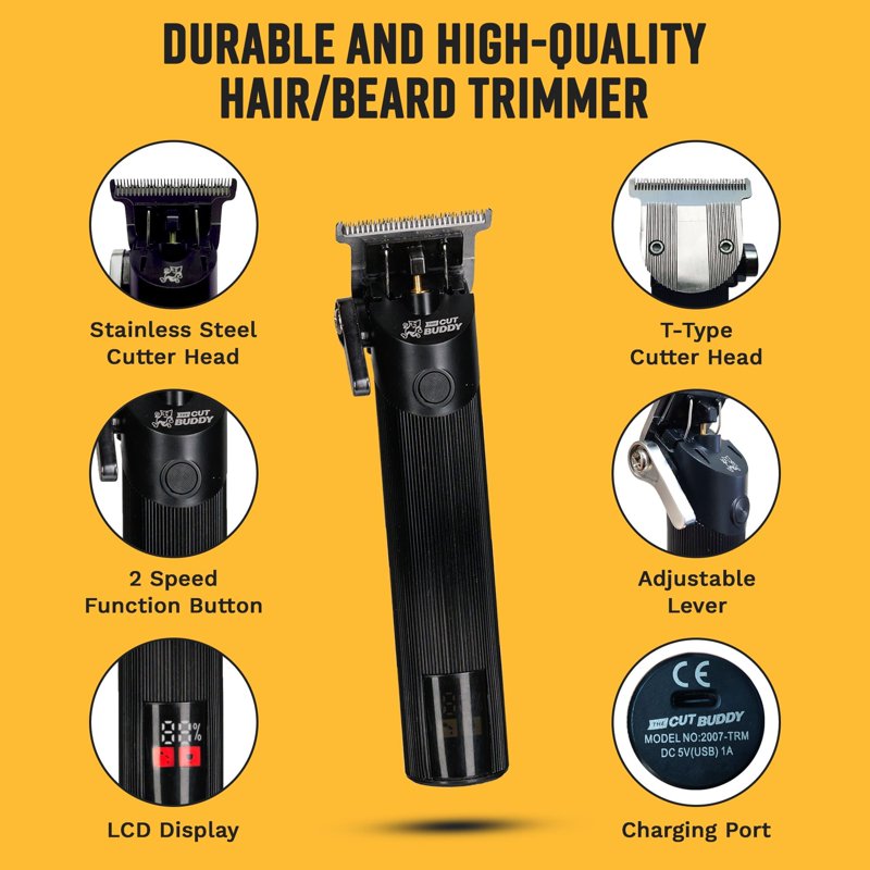 Cordless Trimmer and Shaper Combo - Precise Hairline Edging