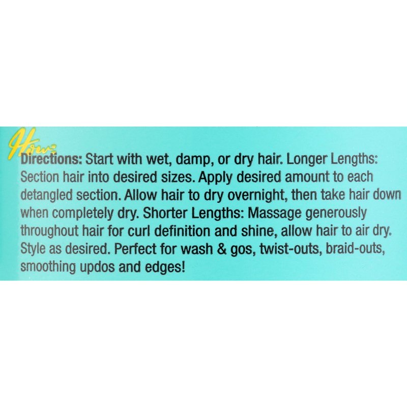 Glossy Shine Gel with Kukui Oil - Moisturizing Hair Styling Gel 12 oz