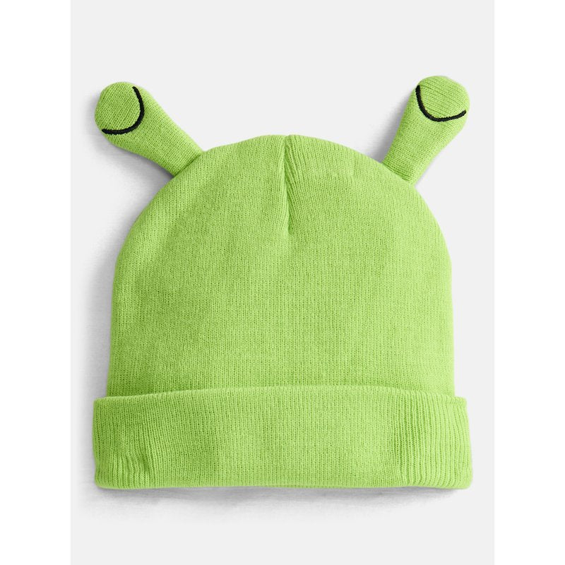 Shrek Men’s Graphic Cosplay T-Shirt and Beanie Set - Natural Green XS