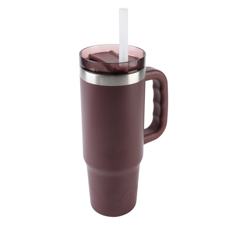 30 oz Insulated Stainless Steel Tumbler with Handle - Maroon