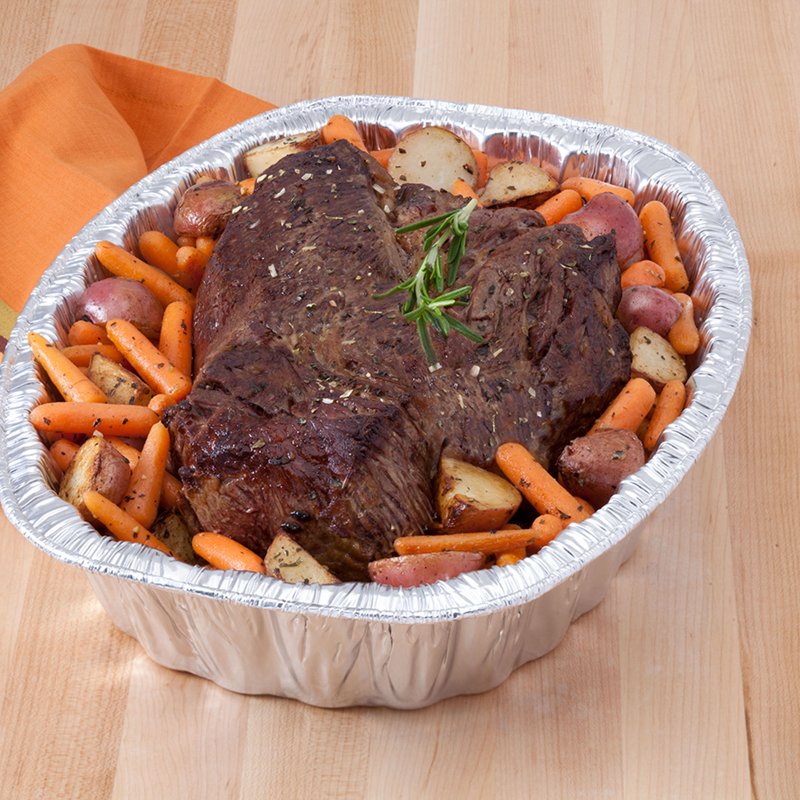 Super King Aluminum Extra Deep Oval Roaster Pan - Single