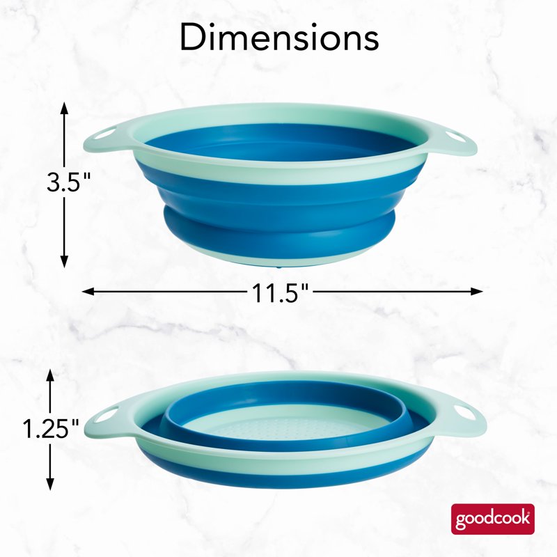 Collapsible 2.75-Quart Colander with Side Handles