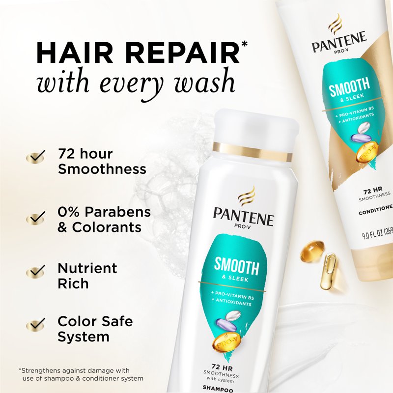 Smooth & Sleek Shampoo and Conditioner Set - 72 Hour Frizz Control