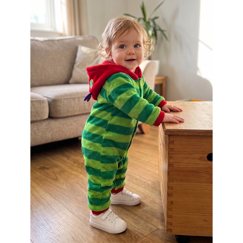 Toddler Baby Caterpillar Costume Jumpsuit - Green, 6-12 Months