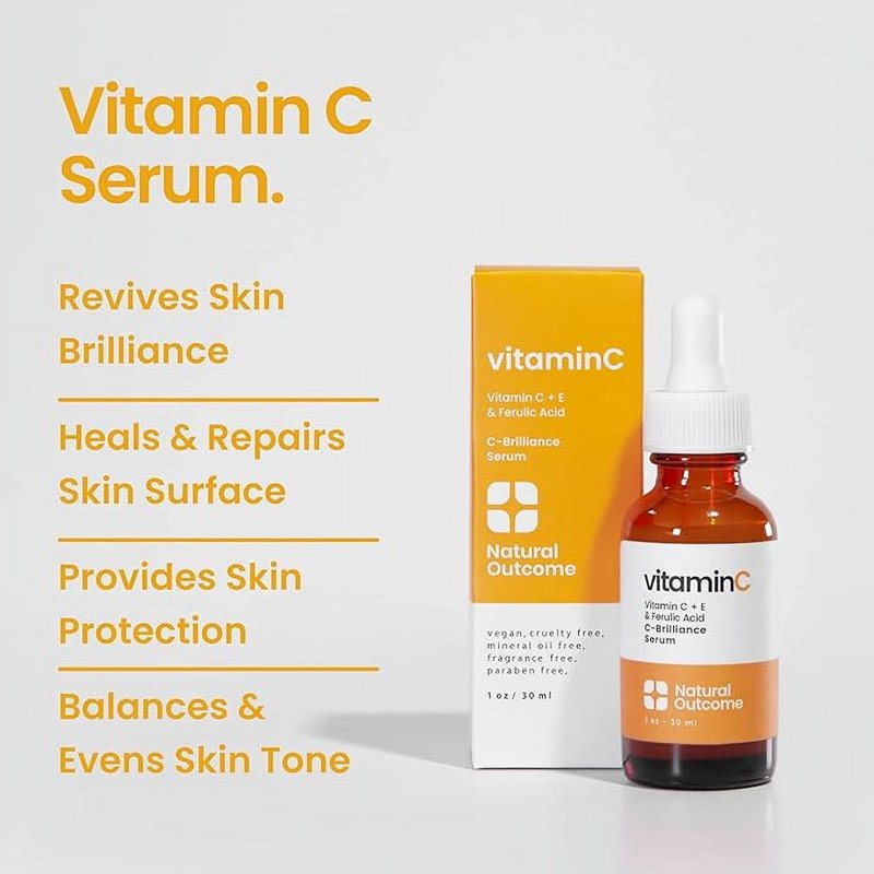 Vitamin C Facial Serum for Brightening and Dark Spot Correction, 10 oz