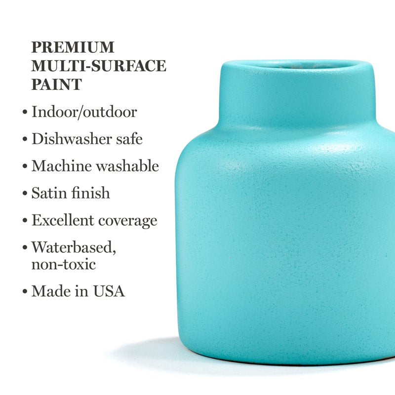 Multi-Surface Acrylic Craft Paint Set - 12 Colors, Satin Finish, 2 fl oz Each - Color Essentials