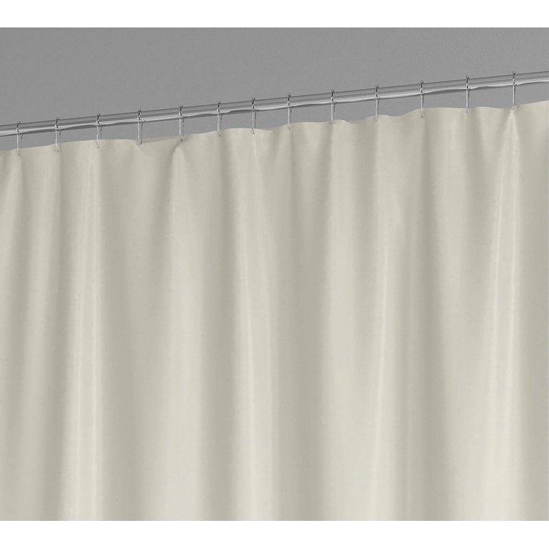Shower Curtain - Red and Ivory Colorblock Polyester, 72 x 70 Inches - Curtain
